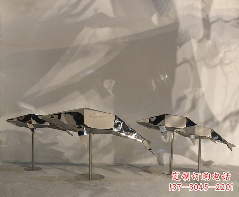 商丘不锈钢海豚雕塑——精致的艺术形式