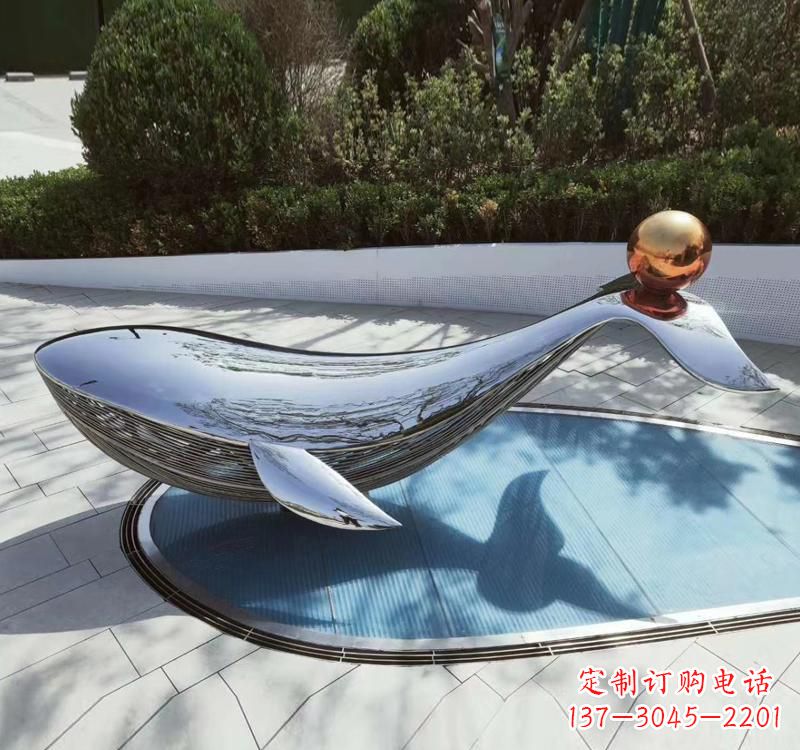 商丘不锈钢海豚雕塑精美而优雅