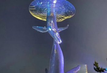 商丘不锈钢鲸鱼雕塑——传承着海洋的精灵魅力