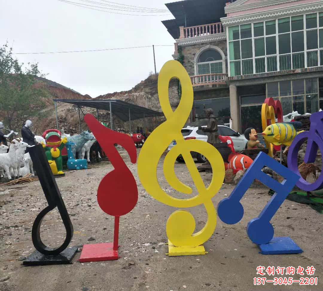 商丘不锈钢烤漆音符雕塑
