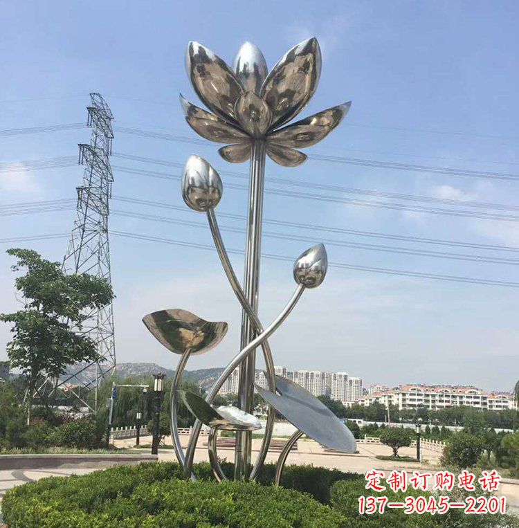 商丘不锈钢莲花雕塑美丽的象征