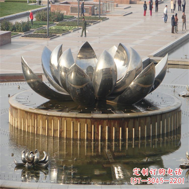 商丘不锈钢莲花喷泉——艺术与美的完美结合