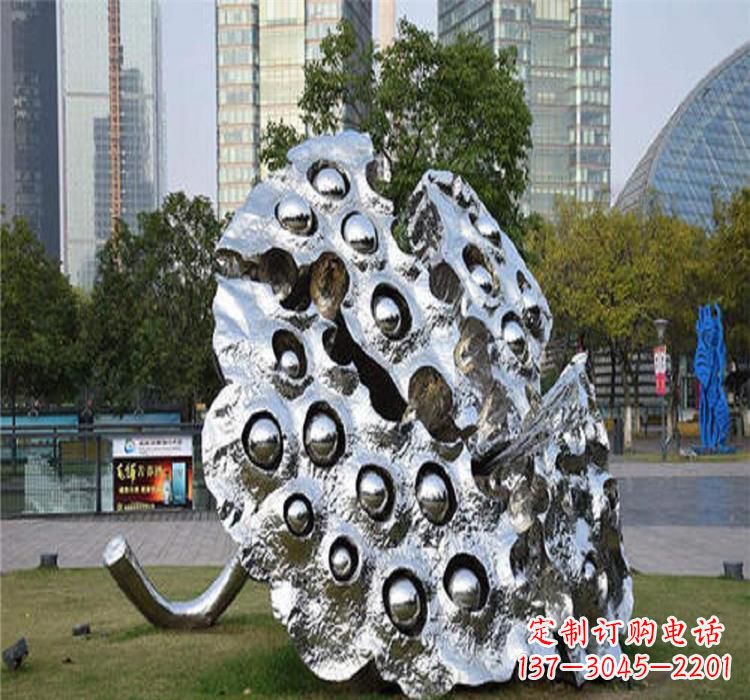 商丘不锈钢莲蓬雕塑源自中国传统文化的精美作品