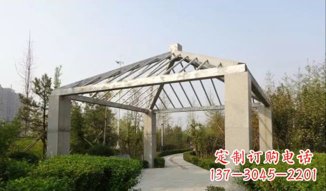 商丘不锈钢凉亭雕塑点缀公园景观
