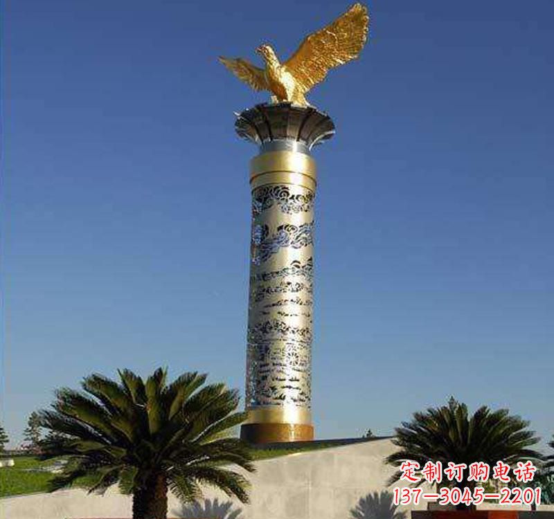 商丘不锈钢龙柱雕塑把神秘的传统融入现代