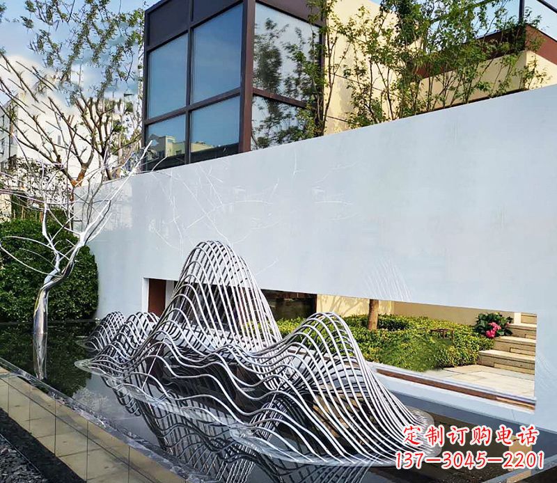 商丘不锈钢镂空假山雕塑精美外形,细腻工艺