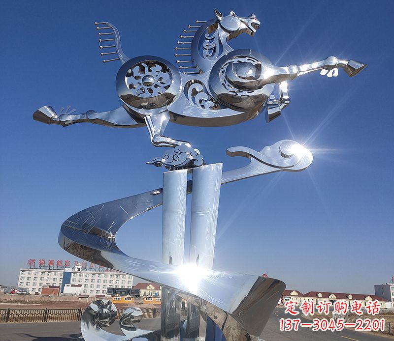 商丘不锈钢马踏飞燕雕塑——精美的艺术品