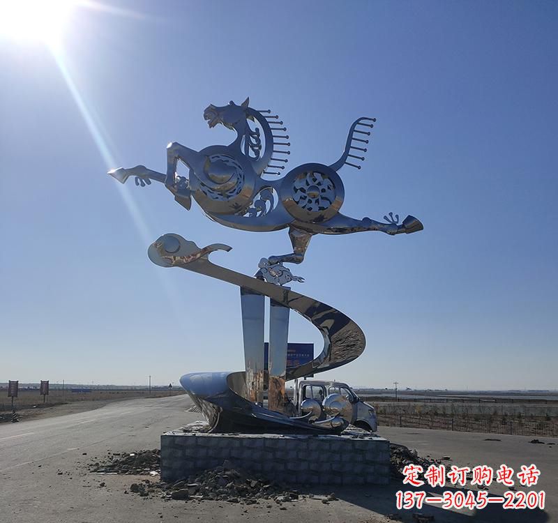 商丘不锈钢马踏飞燕城市雕塑