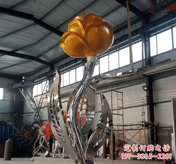 商丘不锈钢玫瑰花雕塑一款非凡的艺术品