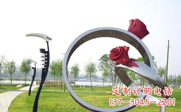 商丘不锈钢玫瑰花戒指精致雕塑之美