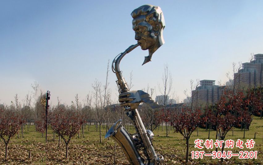 商丘不锈钢萨克斯雕塑流动的美丽