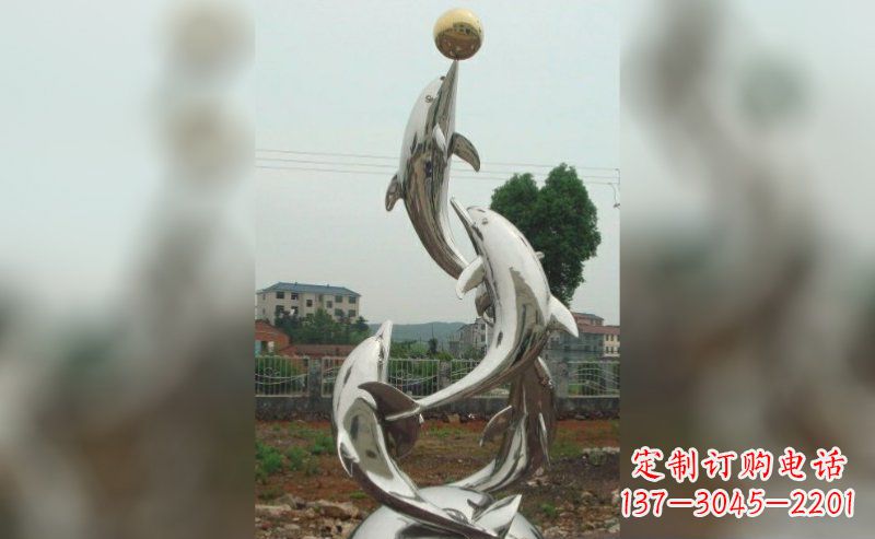 商丘不锈钢海豚雕塑的美丽