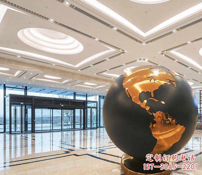 商丘不锈钢地球仪雕塑精美绝伦