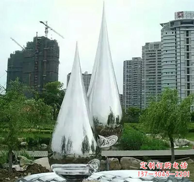 商丘不锈钢水滴拱门雕塑