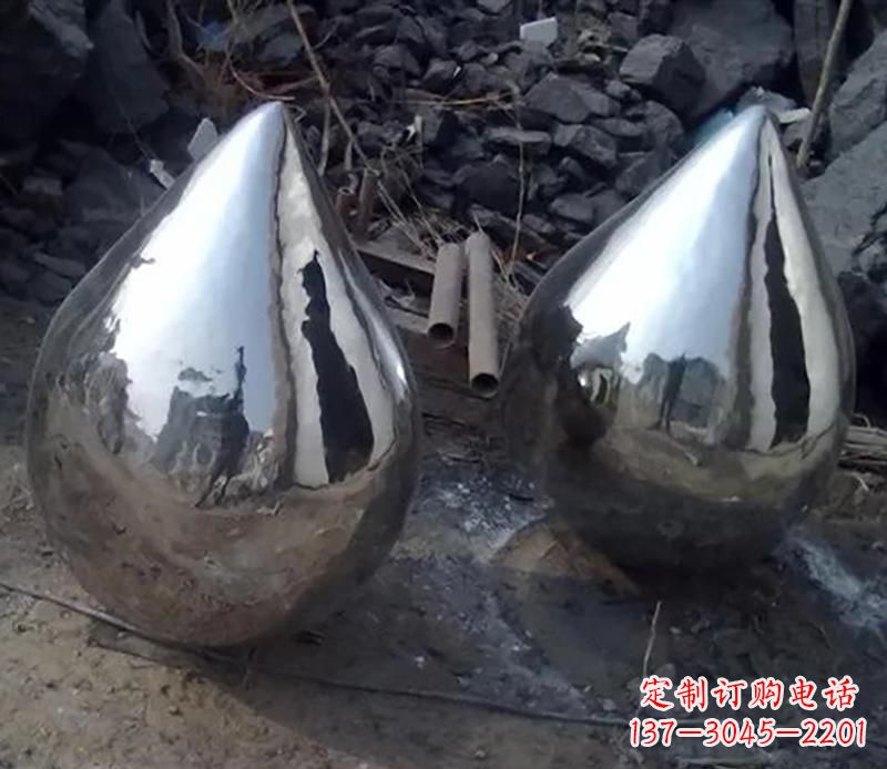 商丘不锈钢水滴雕塑美丽绽放