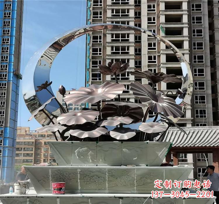 商丘不锈钢荷花雕塑把宁静的自然融入城市