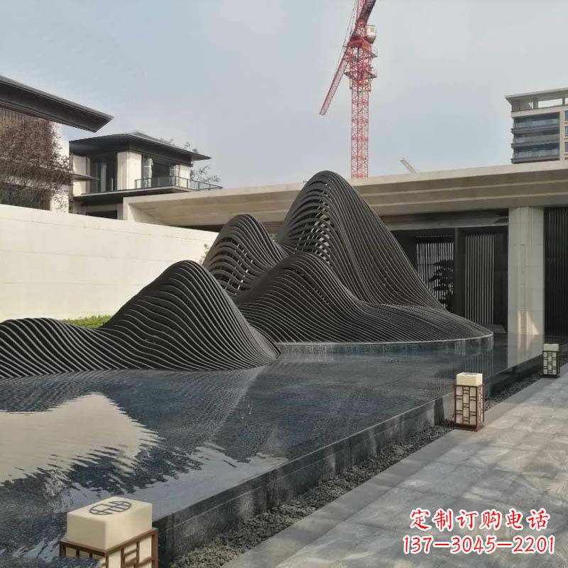 商丘不锈钢铁艺假山艺术性的美化