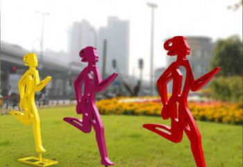 商丘勇敢奔跑的女性雕塑