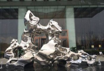 商丘精美太湖石雕塑，不锈钢企业的杰作