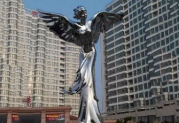 商丘不锈钢天使雕塑传递着美丽与希望