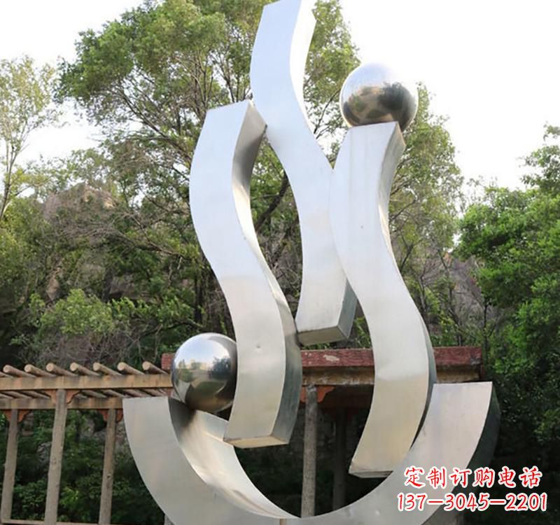 商丘不锈钢小区“飘带雕塑”一种充满艺术气息的雕塑