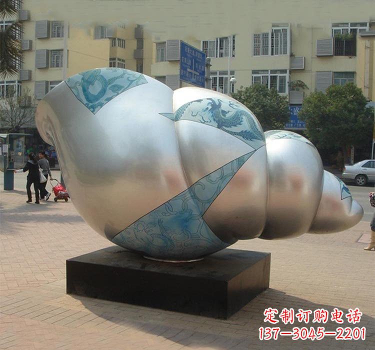商丘不锈钢海螺雕塑——给小区增添美的魅力