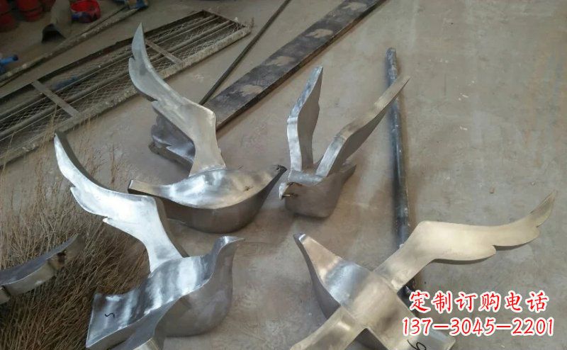 商丘精美的不锈钢小型鸽子雕塑