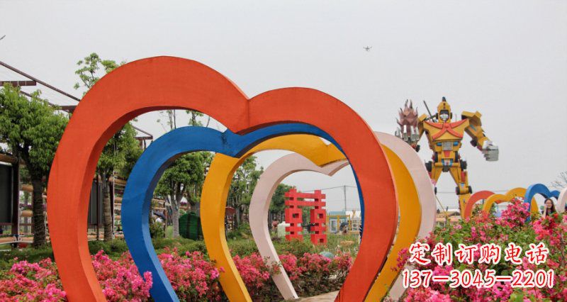 商丘不锈钢心形拱门雕塑——浪漫之门