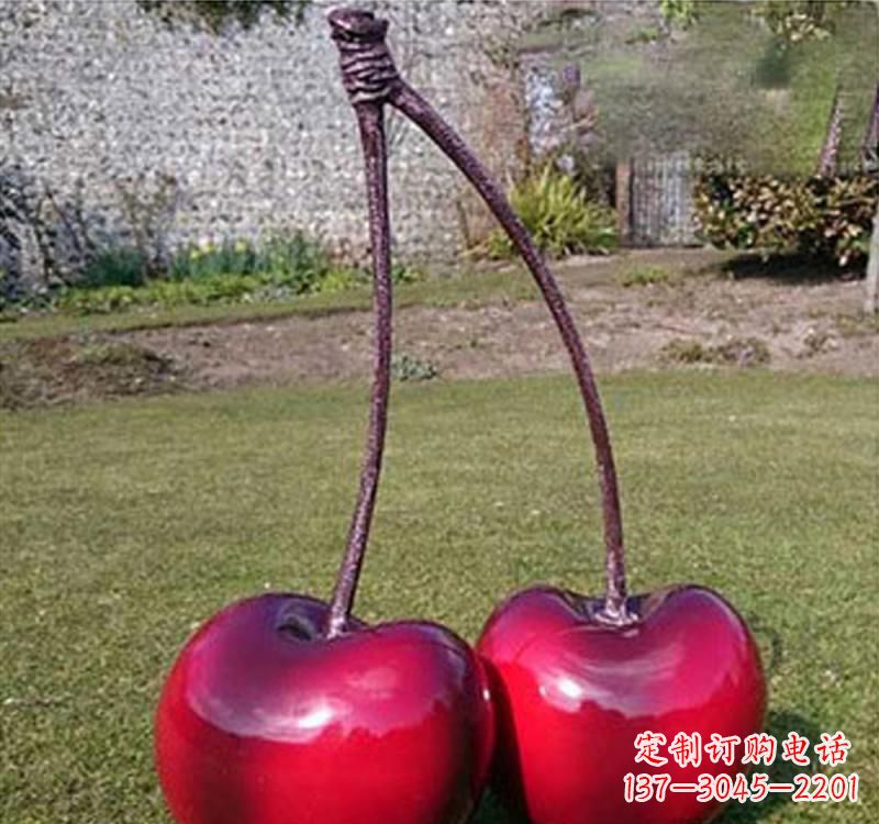 商丘不锈钢樱桃雕塑传承美好记忆