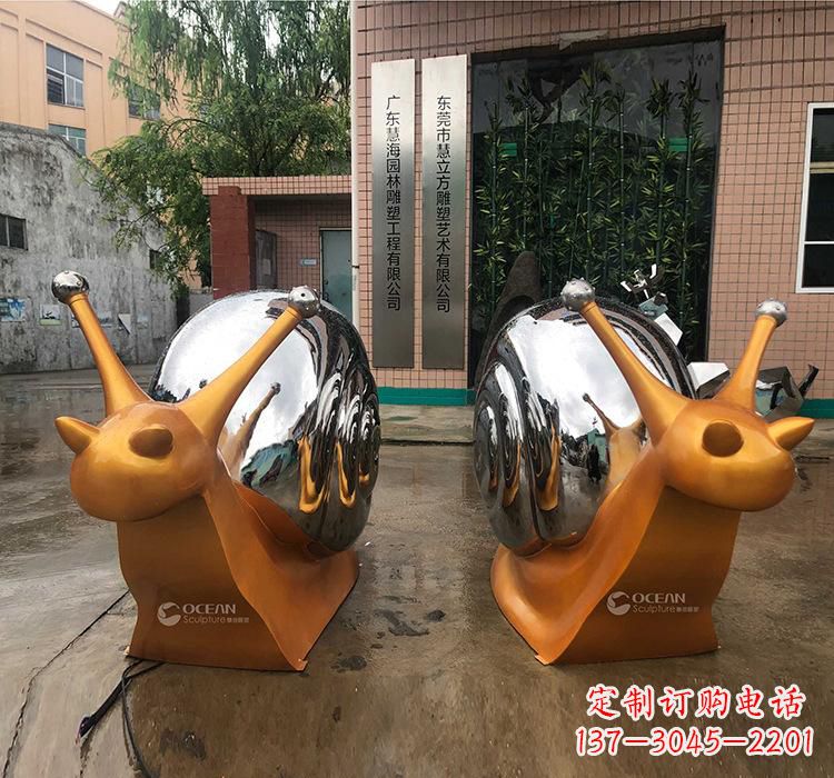 商丘不锈钢蜗牛雕塑——精致美观的园林装饰