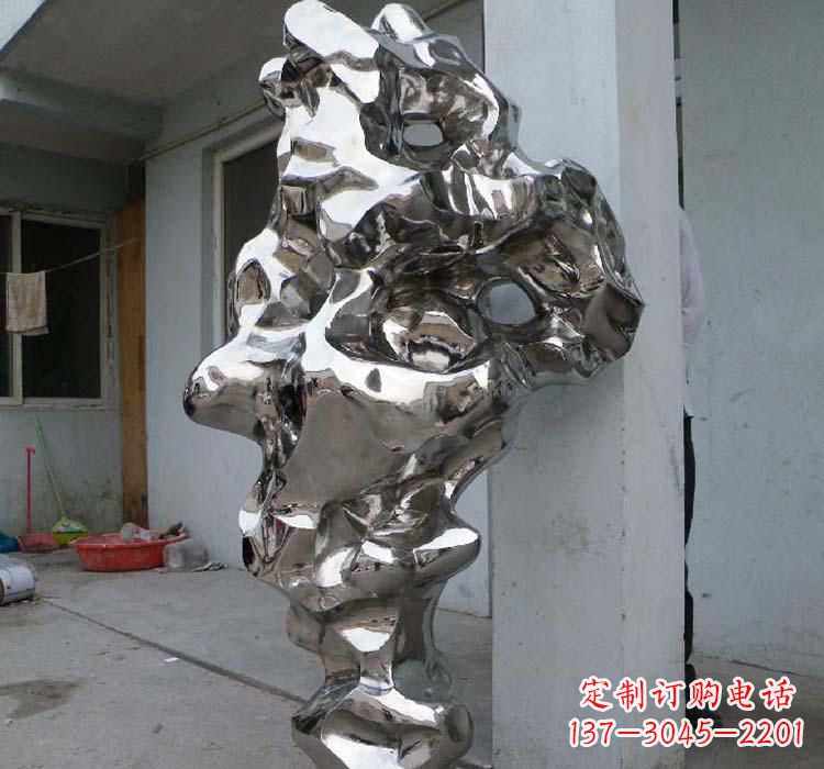 商丘太湖石雕塑精美绝伦的不锈钢园林景观