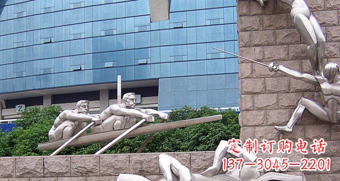 商丘不锈钢运动员雕塑——震撼的街头景观