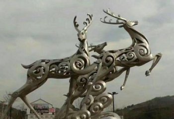 商丘梅花鹿雕塑——祥云梅花鹿广场的标志