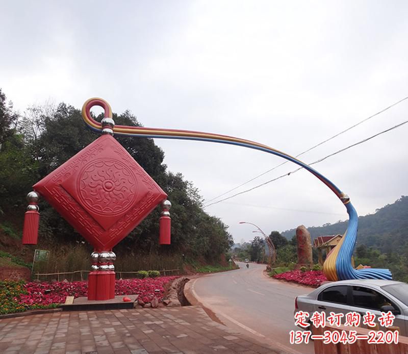 商丘不锈钢拱门雕塑精致的现代艺术