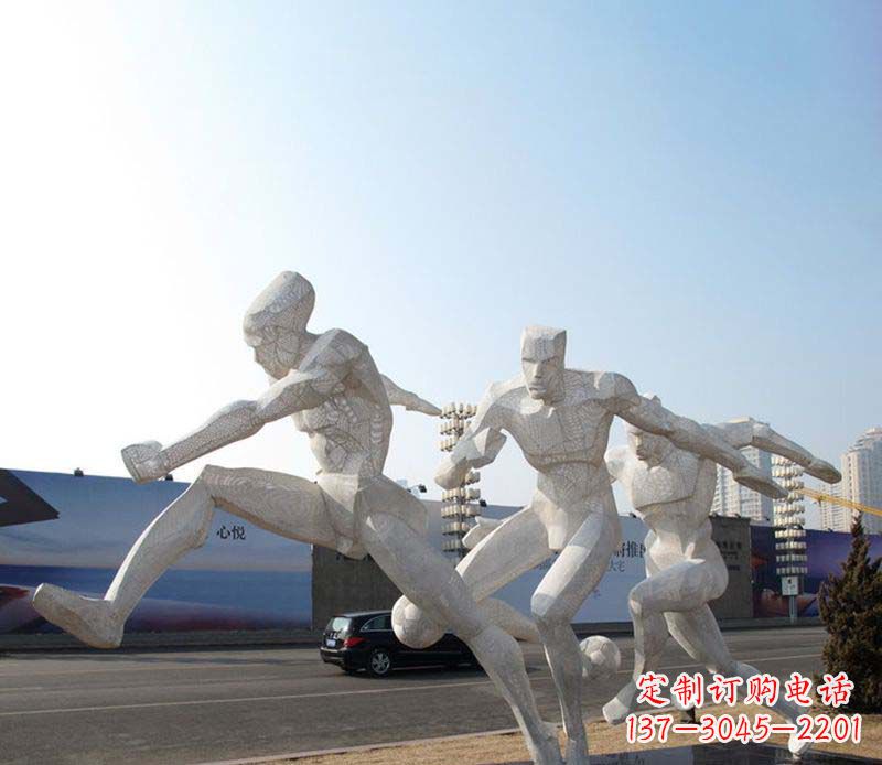 商丘足球之美不锈钢足球雕塑