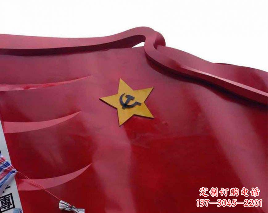 商丘不锈钢党徽雕塑——传承红色基因