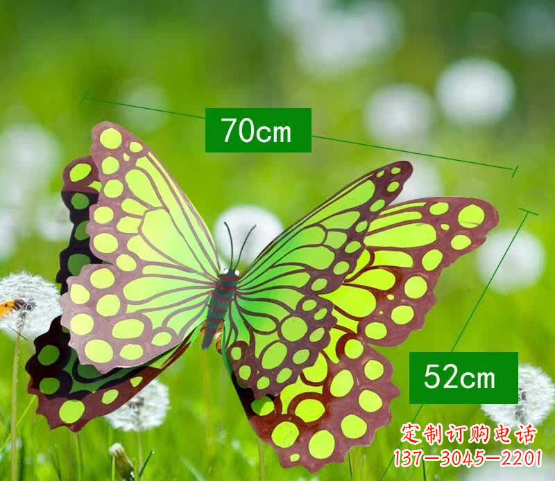 商丘不锈钢蝴蝶雕塑彩色园林的精灵