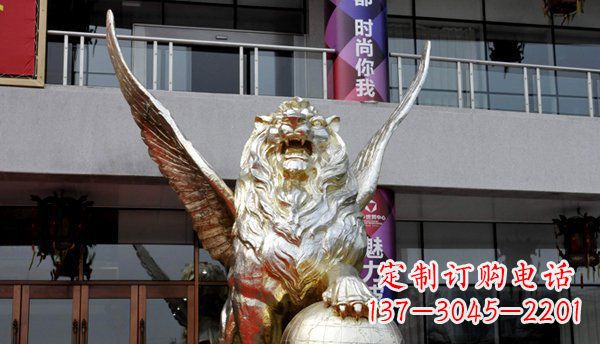 商丘铜雕狮子西洋狮子的精美雕塑