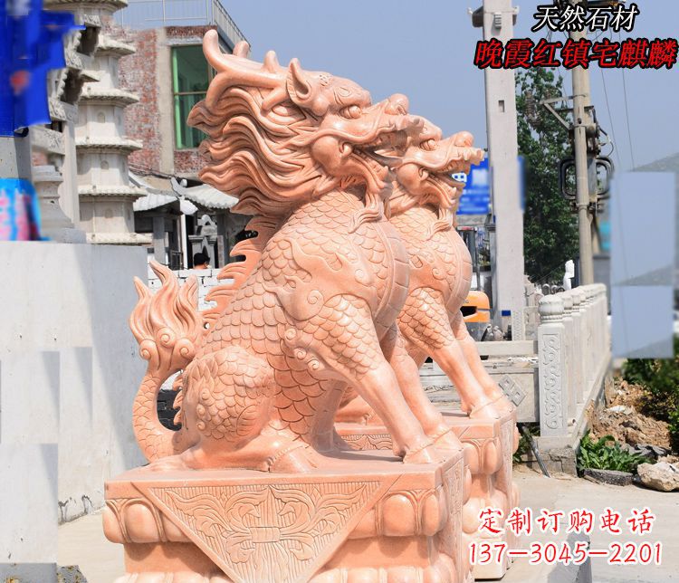 商丘麒麟雕塑——美丽的晚霞之赞