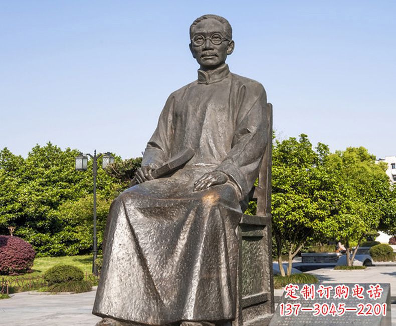 商丘蔡元培一位教育家的雕塑