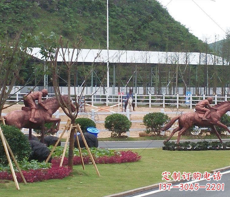 商丘雕塑艺术以马为主题的铜雕摆件