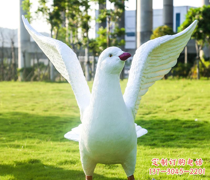 商丘和平鸽雕塑传递和平信息