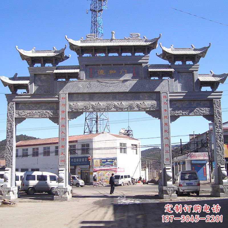 商丘中国古代的牌楼雕塑——传承着历史文化的精髓