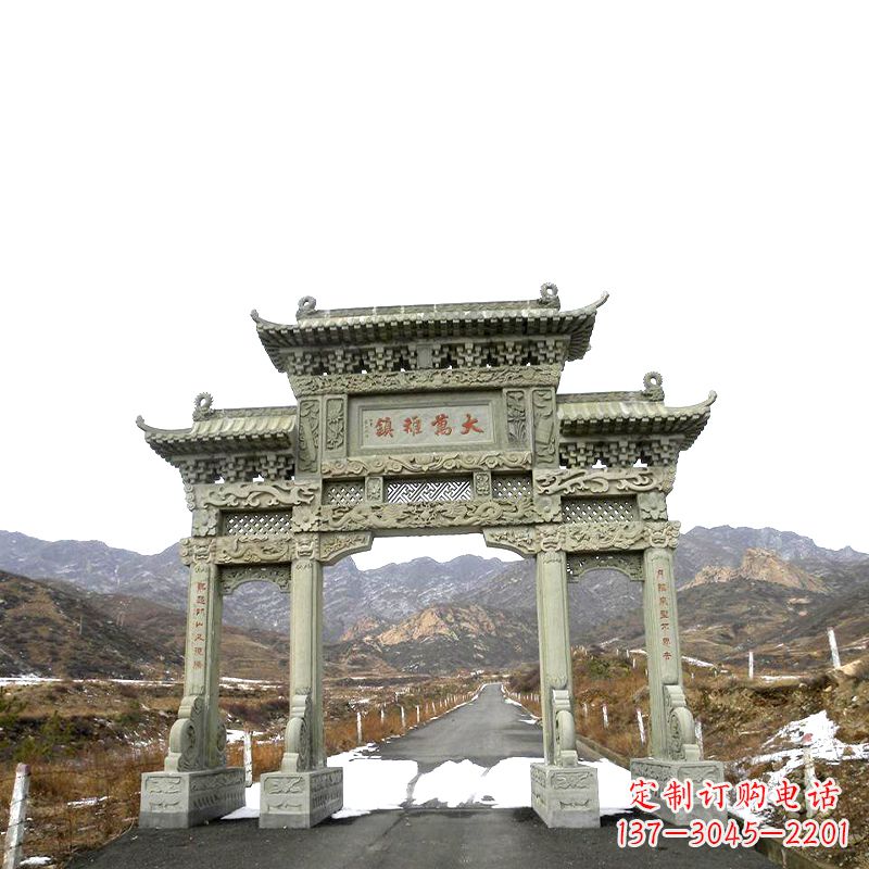 商丘三门石牌坊雕塑——古韵依旧