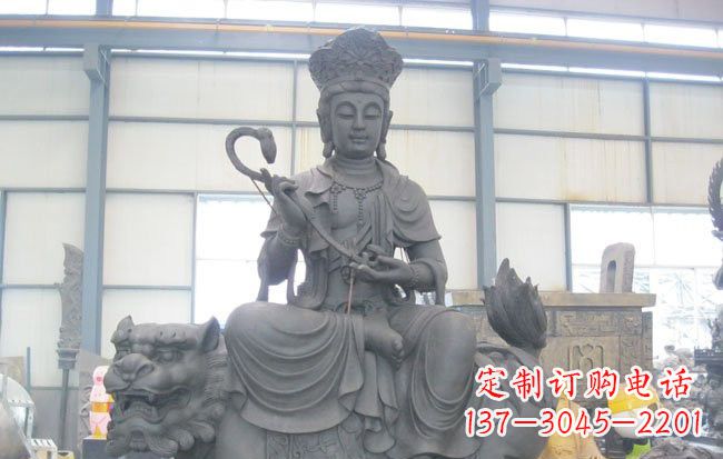 商丘文殊菩萨坐狮子雕塑