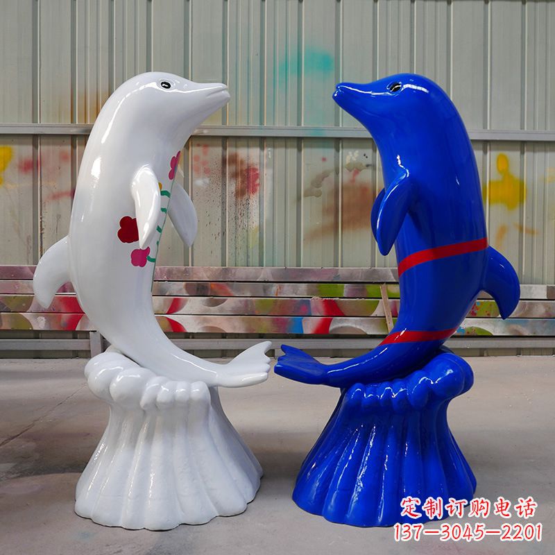 商丘海豚雕塑美丽的景观装置