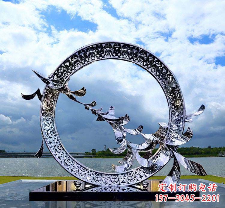 商丘大雁雕塑不锈钢精美雕刻