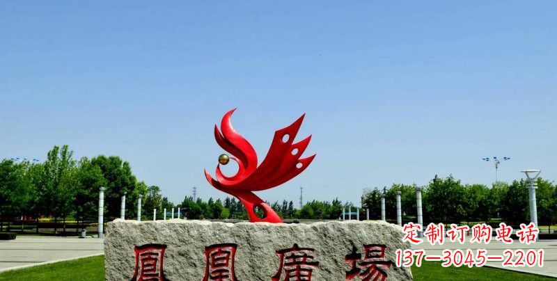 商丘抽象不锈钢广场凤凰雕塑