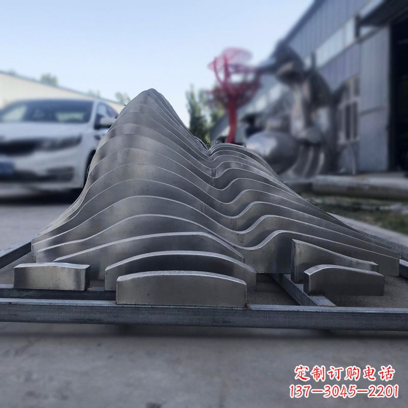 商丘不锈钢假山雕塑精致耐用的艺术品