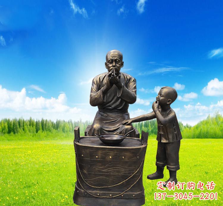 商丘糖果小品铜雕吹糖人